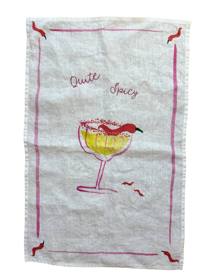 Quite Spicy - Picante Linen Teatowel for wholesale by Dinette