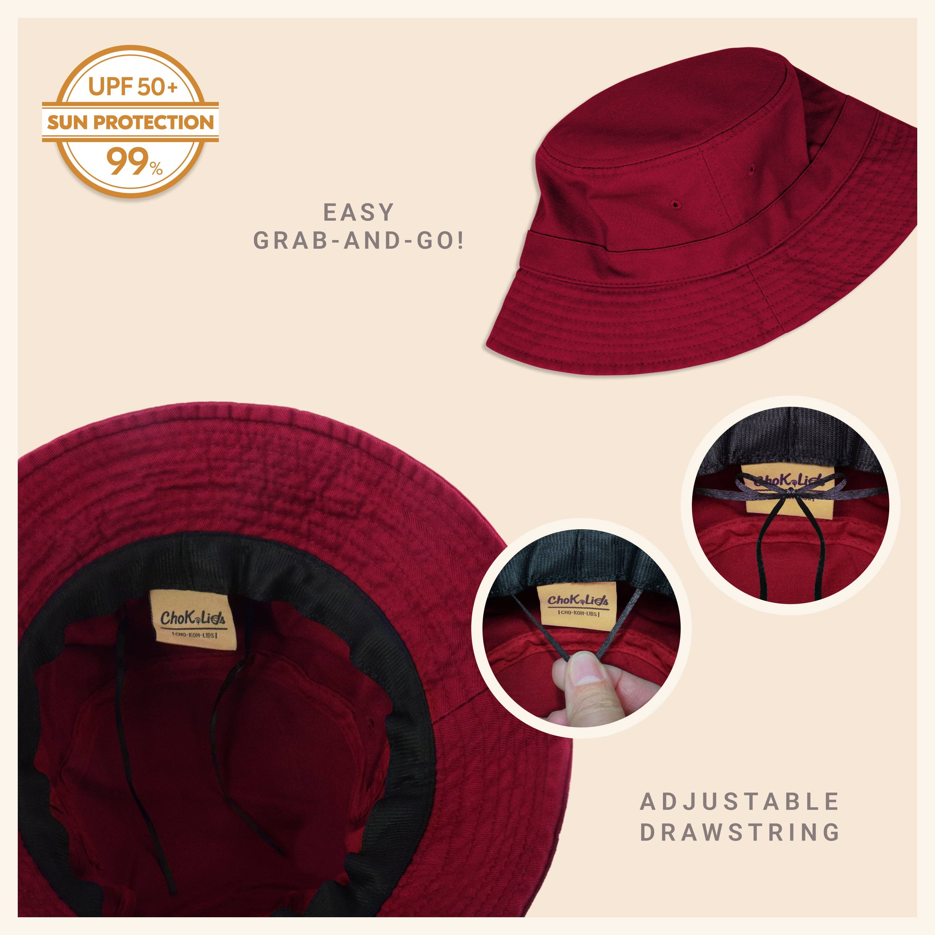 ChoKoLids – Engroshandel Bucket hat - Dame – CHOK.LIDS lærred spand hat7