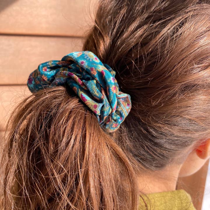 Seeds - Wholesale Scrunchie - Women's - Repurposed Silk Scrunchie | Made From Upcycled Silk Scraps5