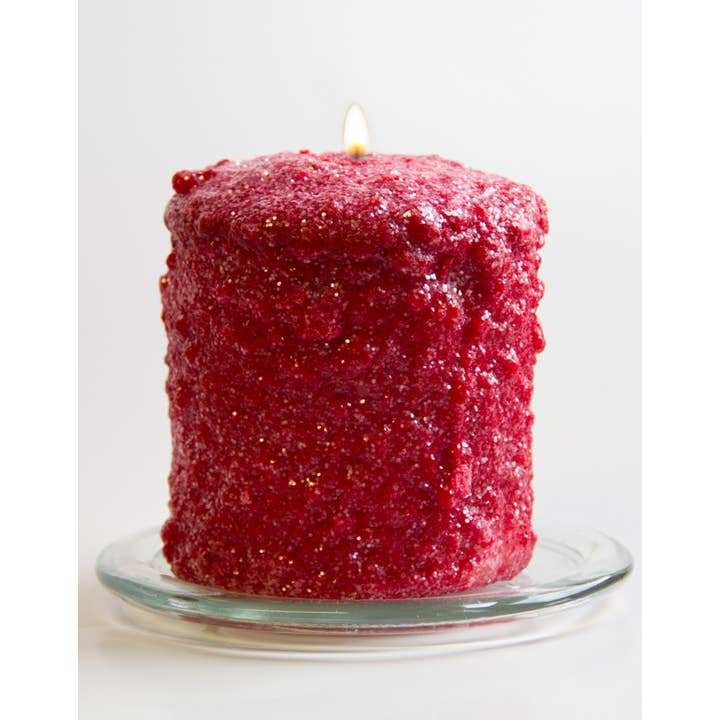 Warm Glow Candle Company - Wholesale Novelty Candle - Cranberry Stardust Hearth Candle