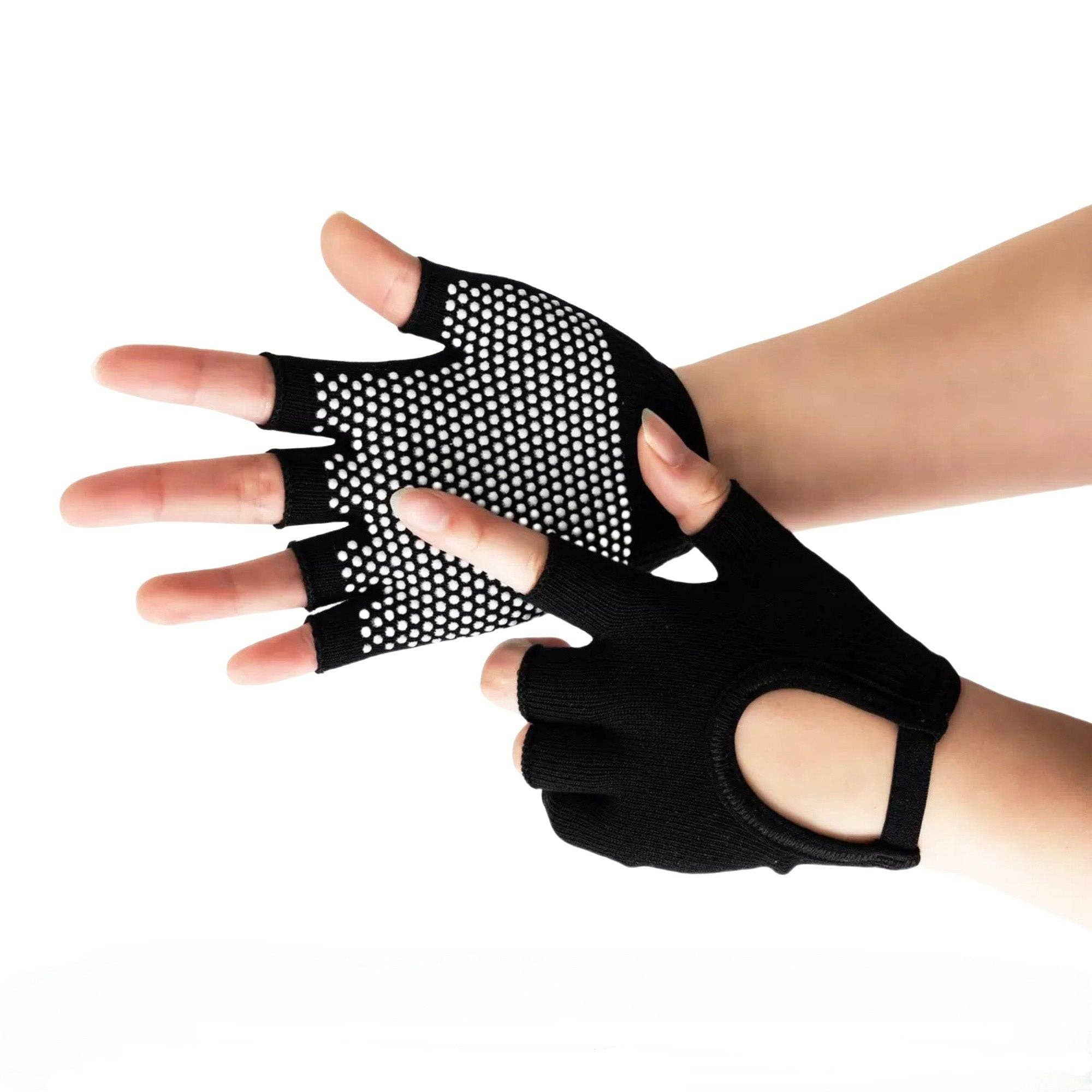 AK Brand - Wholesale Socks - Women's - Yoga and Pilates Toe Sock and Fingerless Glove Set with Anti1