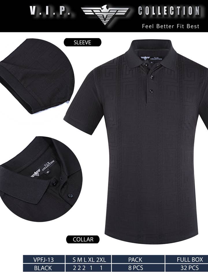 VPFJ-13 JACQUARD POLO for wholesale by Urban Fitz