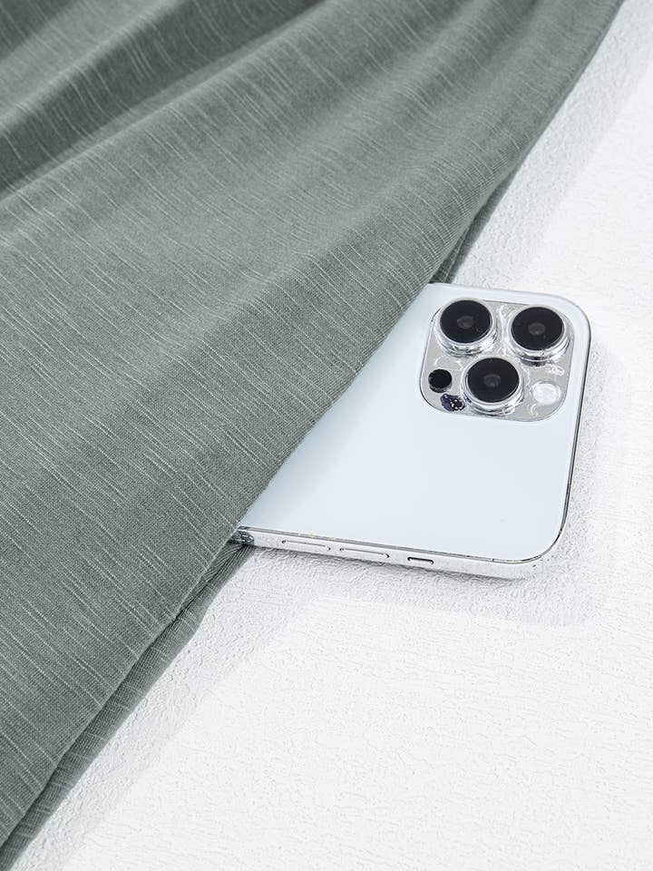 Mist Green Frilled Gathered Seam Round Neck T Shirt Dress for wholesale on Faire15