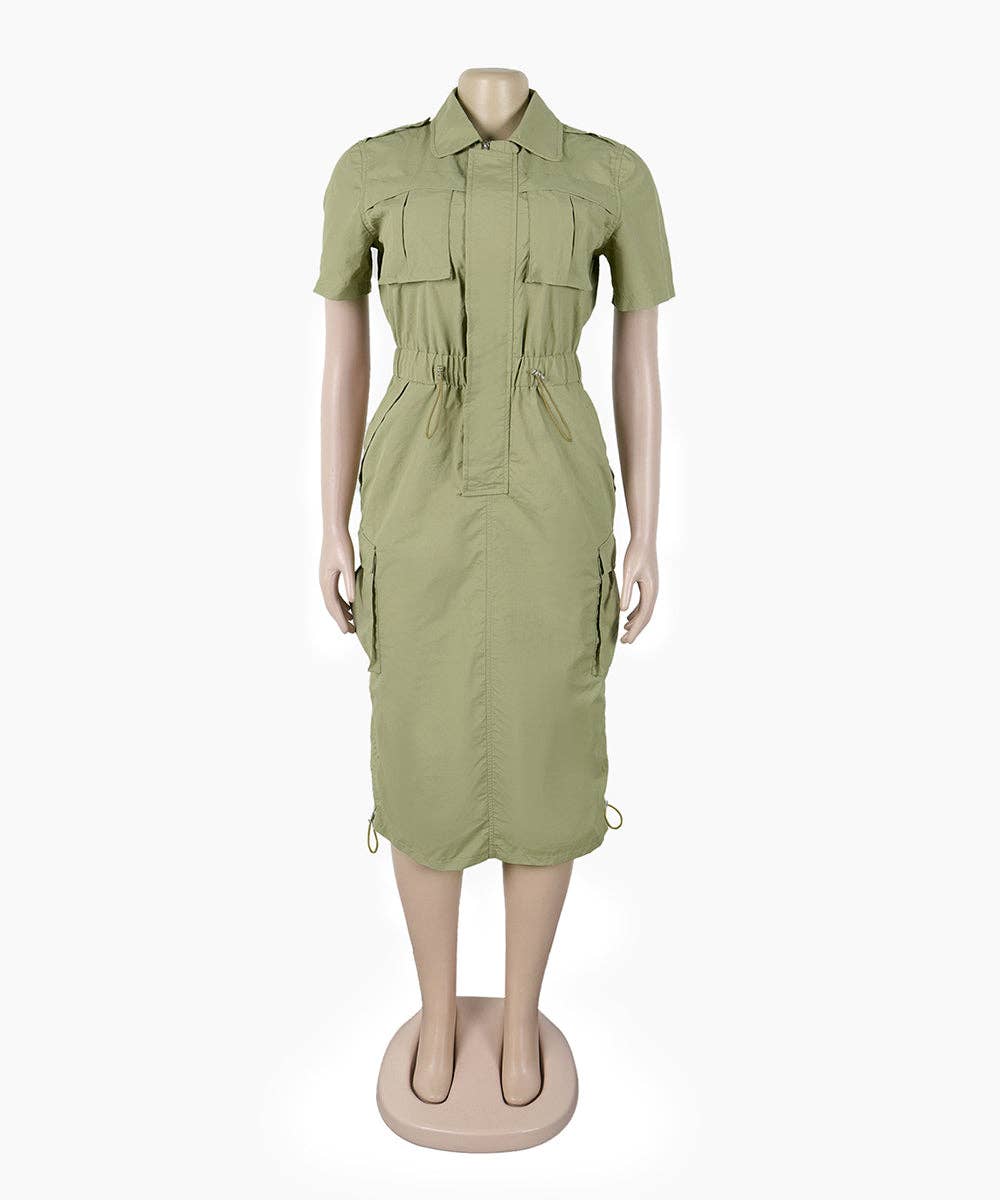 Aria Romance - Wholesale Dress - Women's - Utility Pocket Shirtdress18