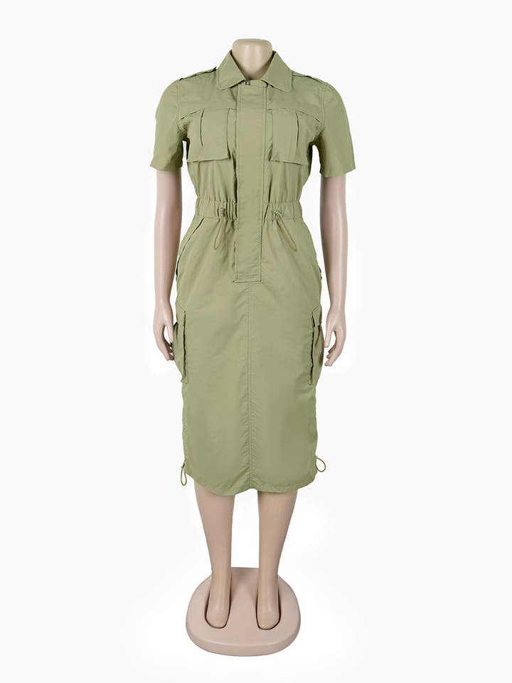 Aria Romance - Wholesale Dress - Women's - Utility Pocket Shirtdress18