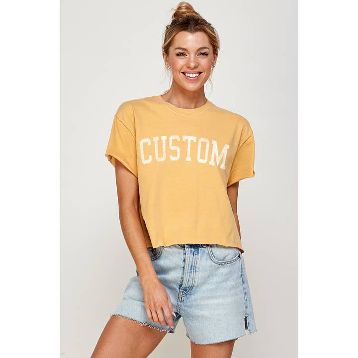 Illustrated Society - Wholesale Screen Printed T-Shirt - Women's - CUSTOM VINTAGE GRAPHIC CROP TOP