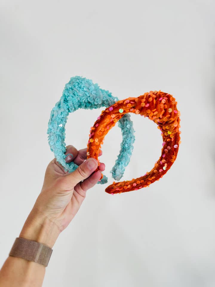 Banda de Cabelo Dura com Lantejoulas para Aniversários por atacado de Brynnbands