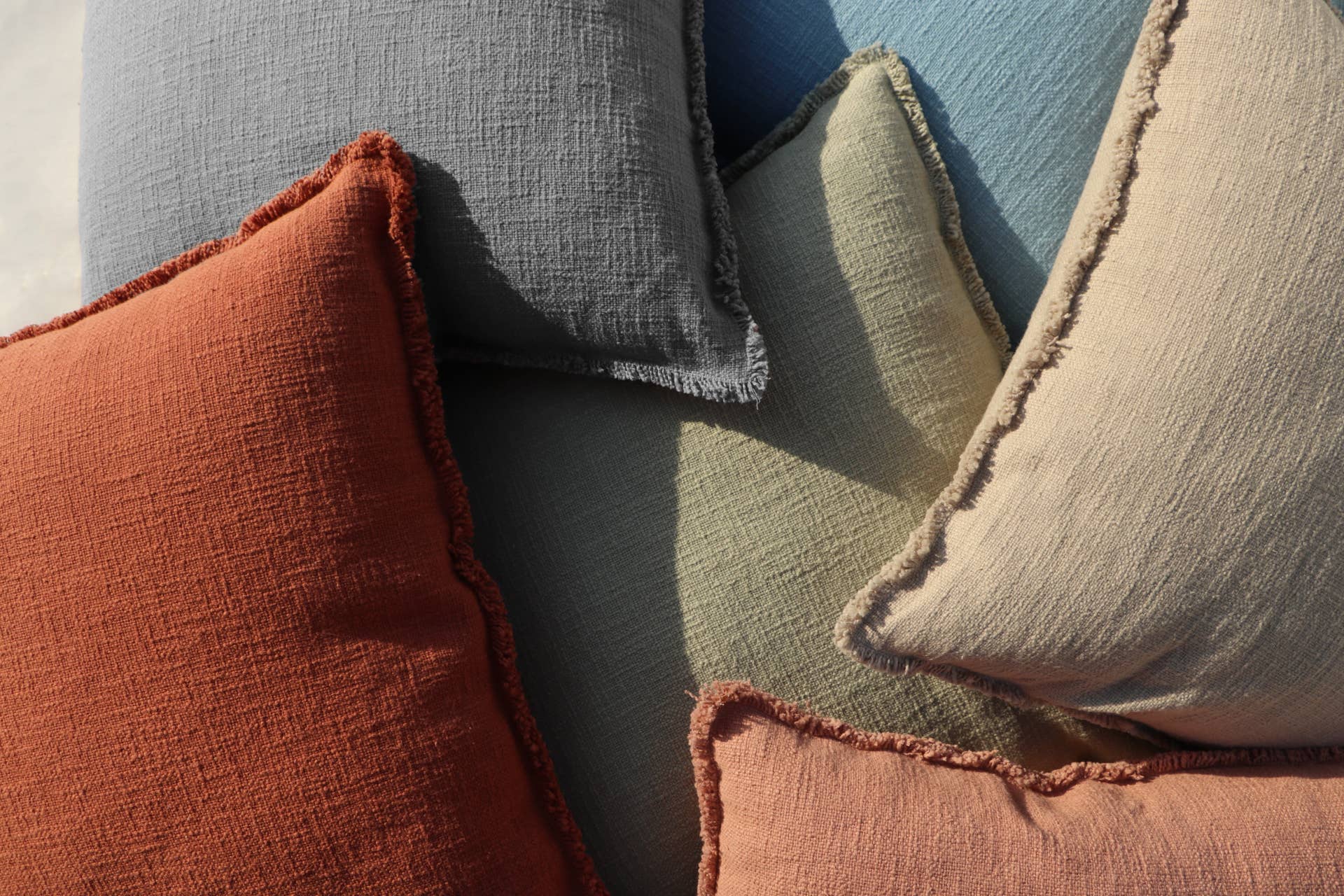 NAKI & SSAM INC. - Wholesale Throw Pillow Cover - Lagom Collection 20in. Square Solid Washed Textured Accent25