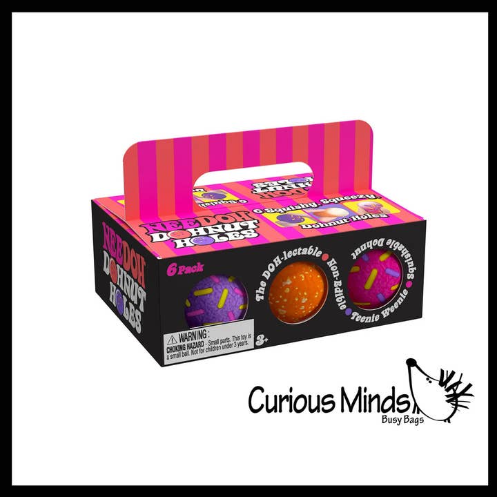 Curious Minds Toys - Wholesale Putty/Slime - Kids - 1 Nee-Doh Donut Holes Teenie Tiny Nee-Doh 6 Pack Soft Doh Fi