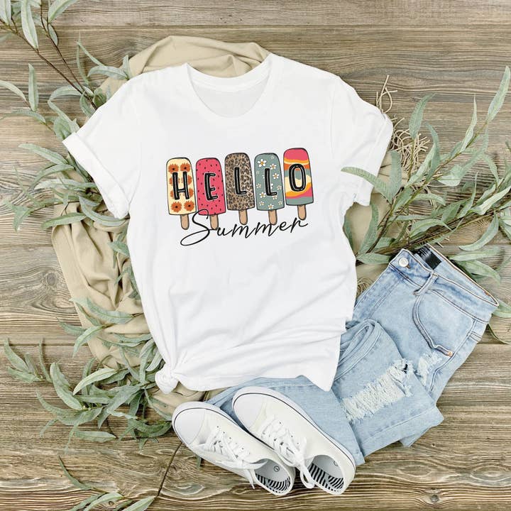 dBoldTees & DTF Transfers - Wholesale Sublimation Transfer - DTF TRANSFER - 5604 Hello Summer Popsicles1