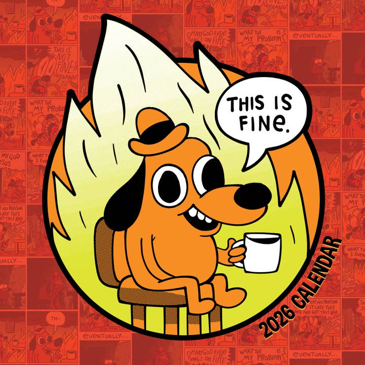2026 THIS IS FINE Wall Calendar for wholesale by TF Publishing - Paper Goods