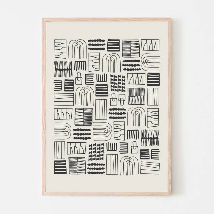 Print A4 Needlecraft - Black for wholesale by Silvia Visscher