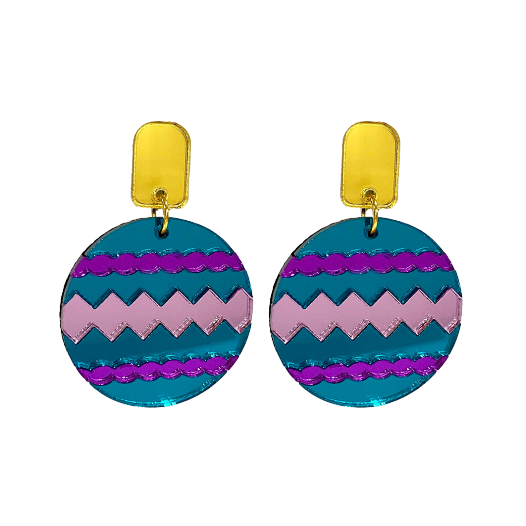 Pipp Pop – wholesale Dangle earrings – Christmas Bauble Earrings  - 6 Colours Available3