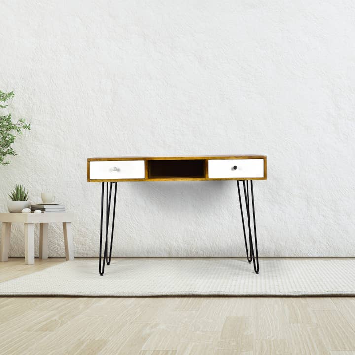 console Pickel gris Bois et métal/45x18x30.75 pour la vente par Spitiko Homes