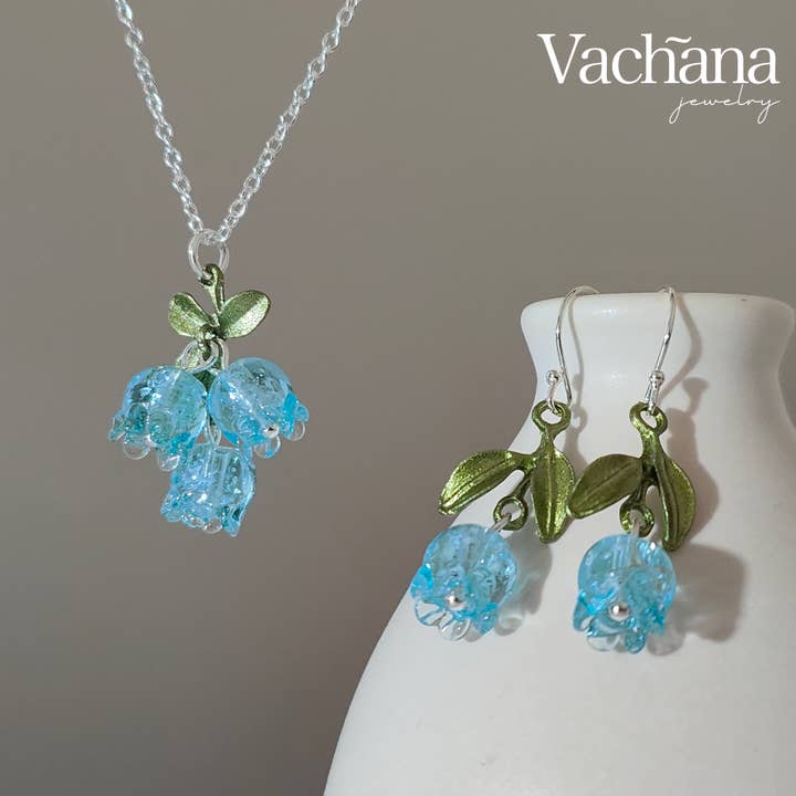 Gioielli Skye Blue Lily of The Valley in argento Sterling 925 per la vendita all'ingrosso da parte di Vachana