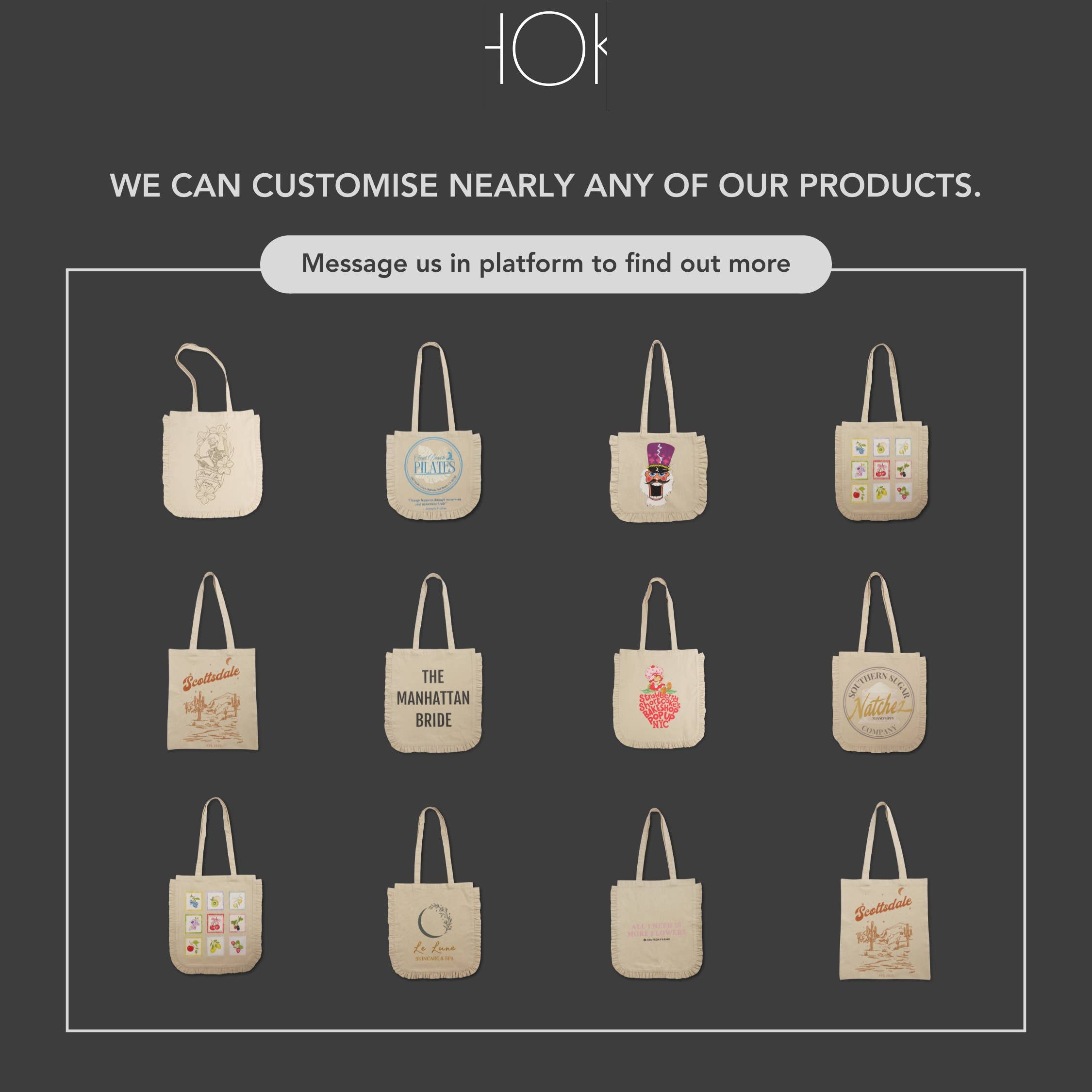 House of Kraft - Wholesale Tote Bag - Women's - Canvas Ruffle Tote | Canvas Colored Tote Bag | Unbranded 39