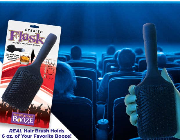 Smuggle Your Booze - Wholesale Flask - Hair Brush Flask3