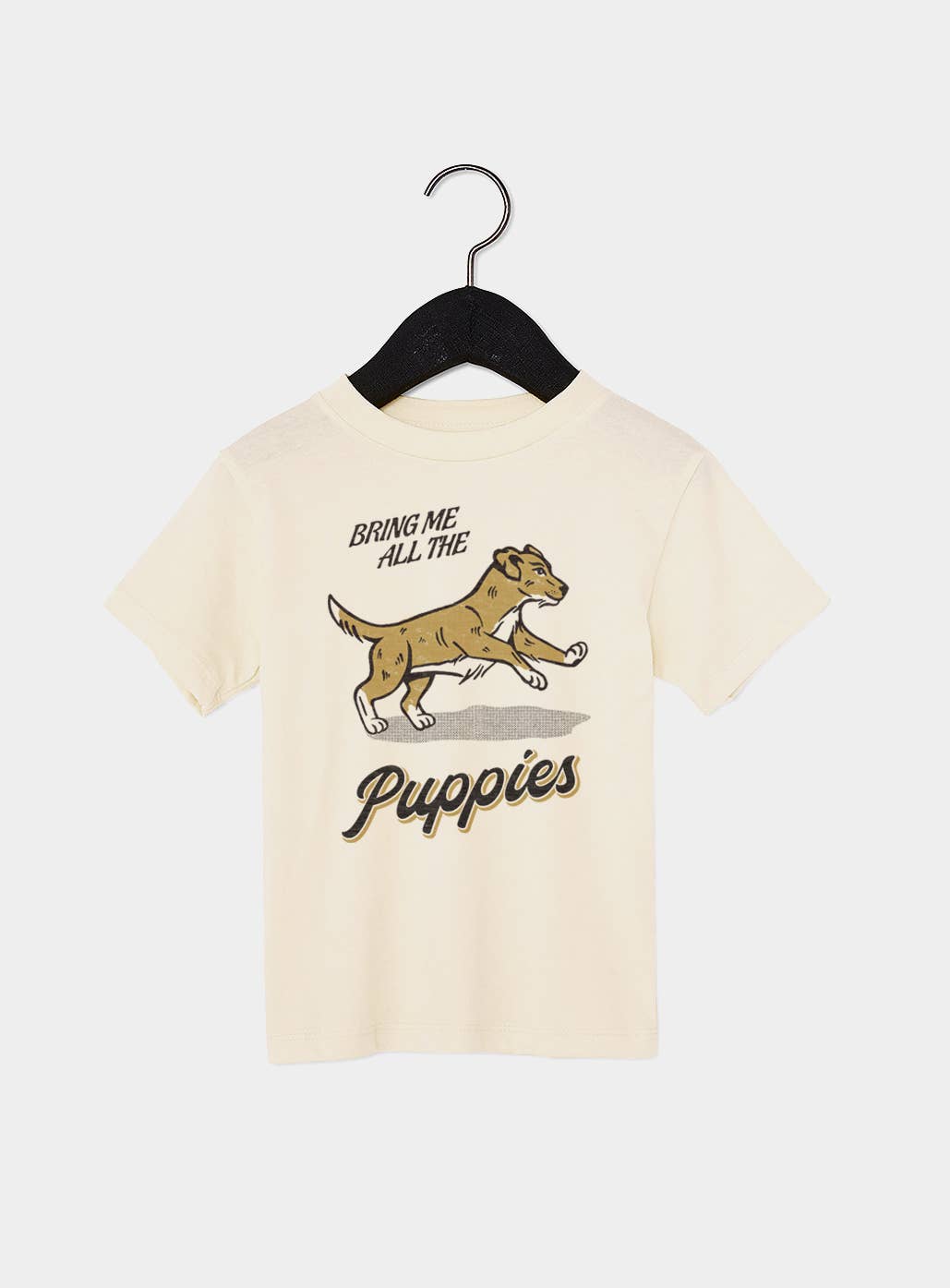 Cream Bring Me All The Puppies Kids Tee for wholesale on Faire