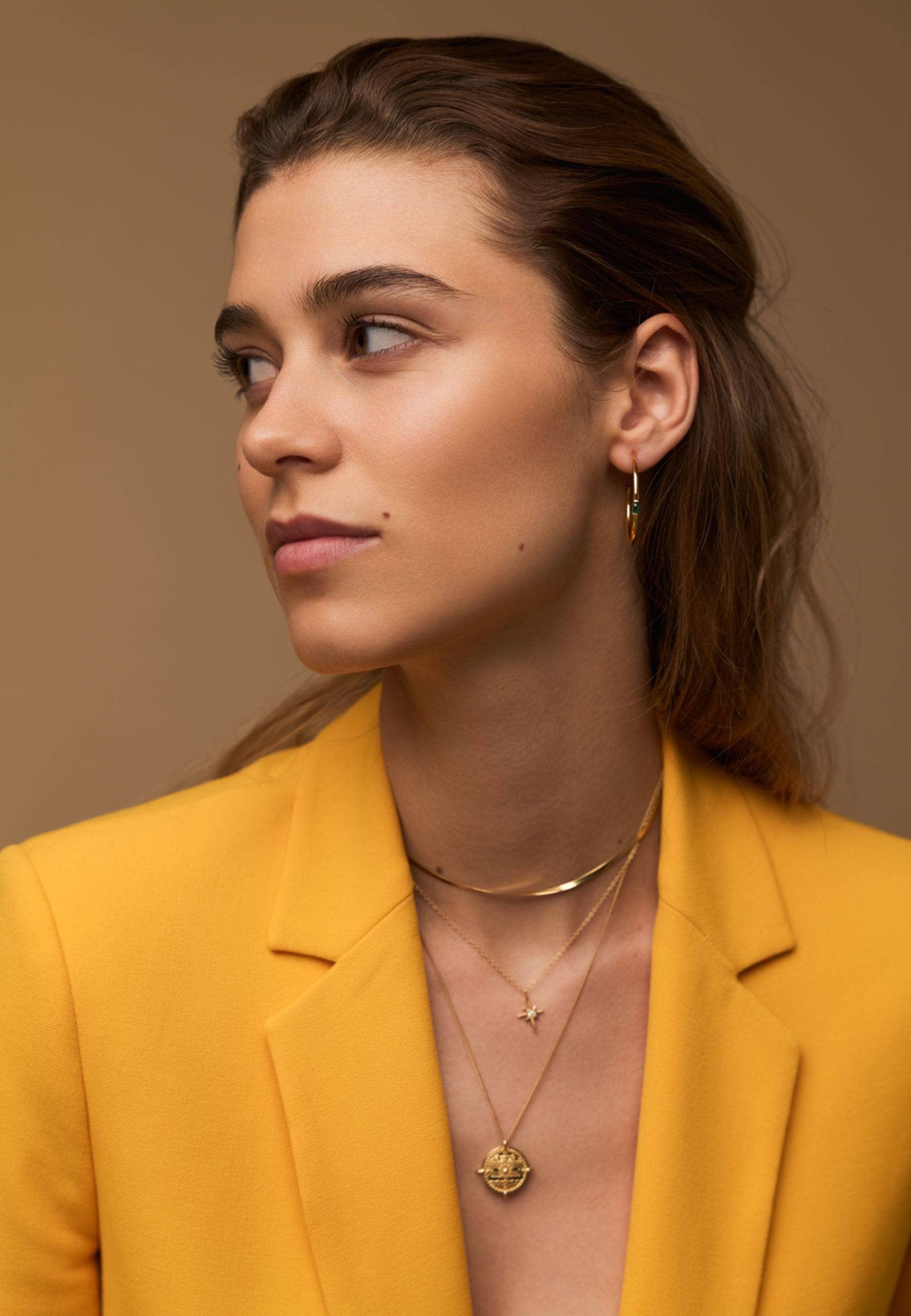 Aran Jewels - Wholesale Hoop Earrings - ESMERALDA gold hoops earrings3