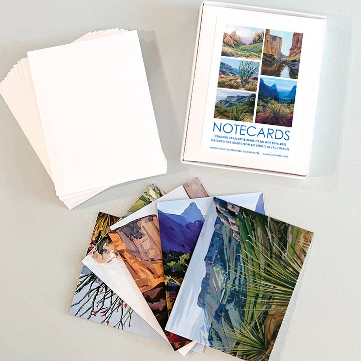 Danika Ostrowski Art + Design - Wholesale Stationery/Notecard Set - Big Bend Notecard Set1
