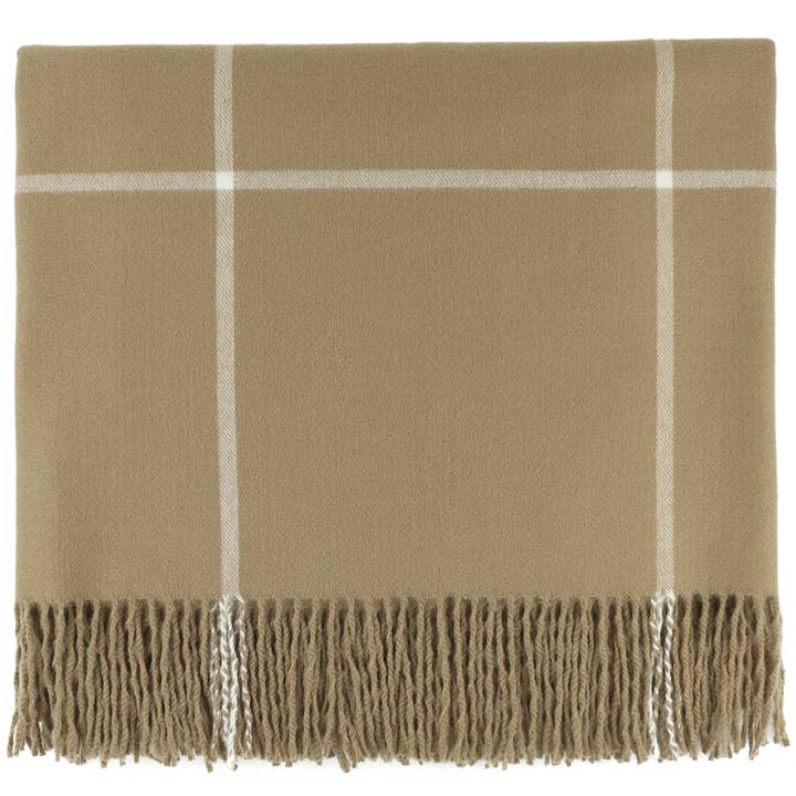 Glasgow Camel Throw 50x68 for wholesale by Bedford Collections