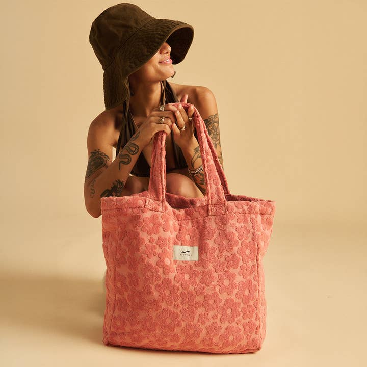 Slowtide - Wholesale Tote Bag - Women's - Ginny Terry Tote Bag - Guava
