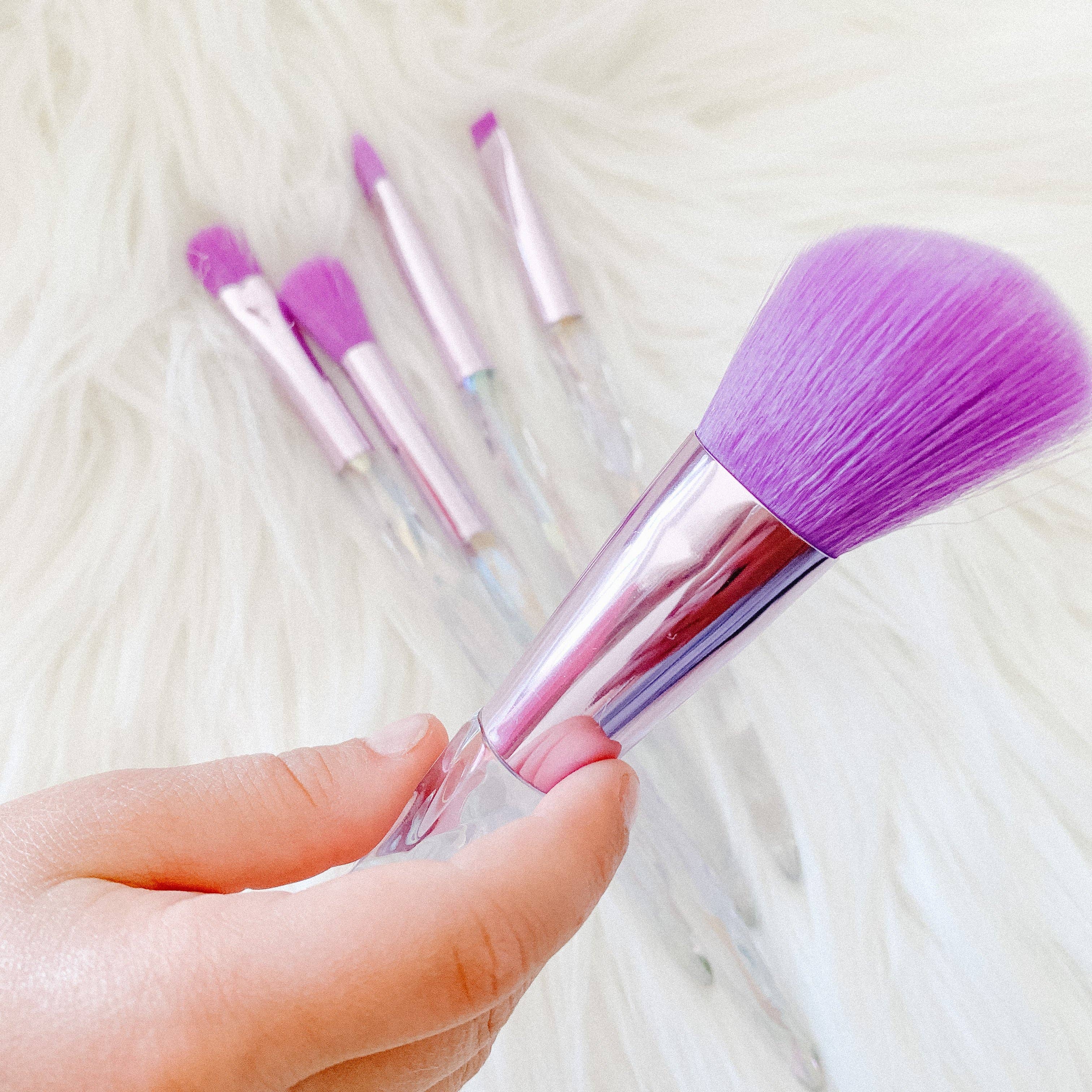 Little Lily Shop – wholesale Make-up brush set – Periwinkle Crystal makeup brushes0