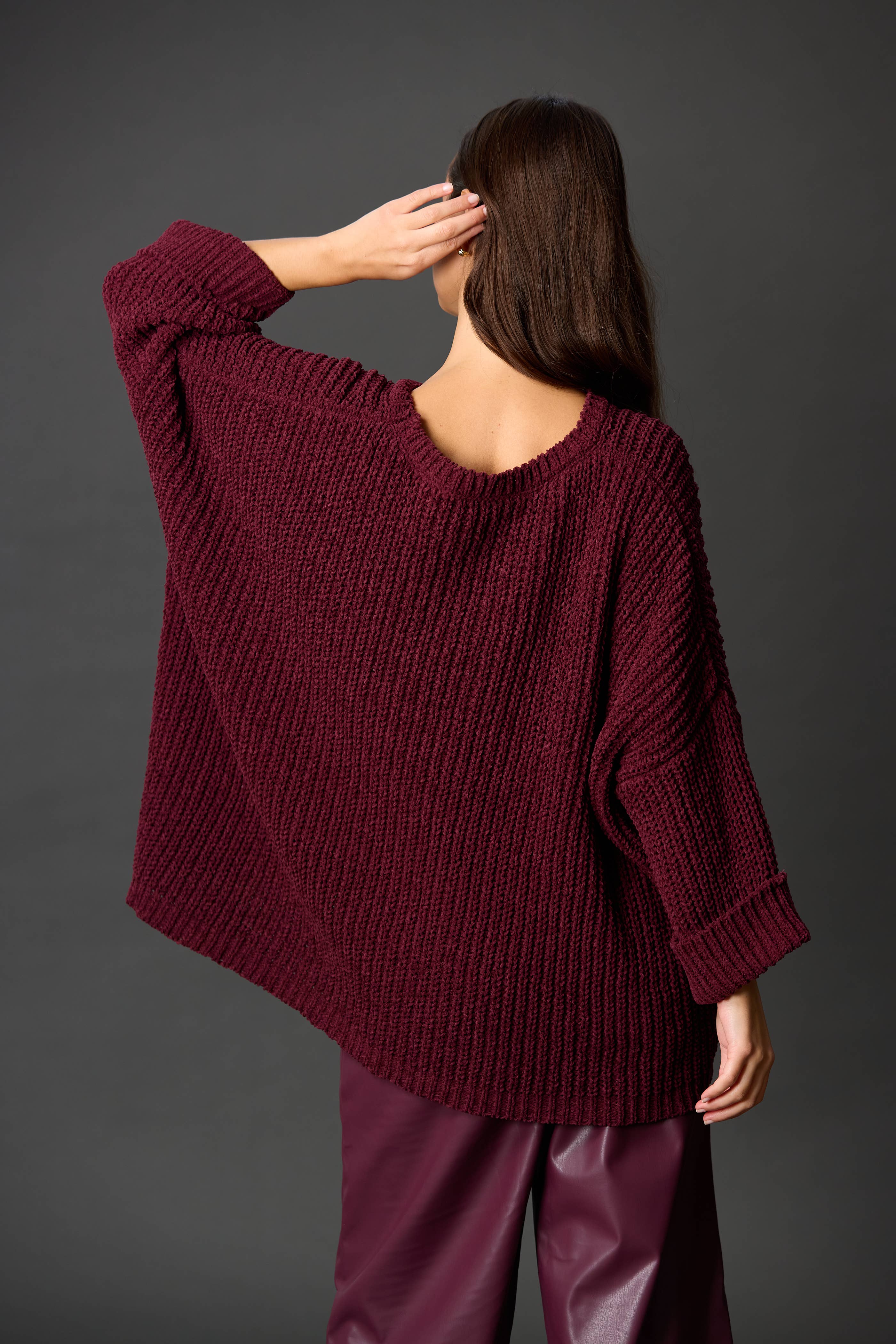 Before You Collection - Vente Pull tunique – femme - Pull oversize en chenille8