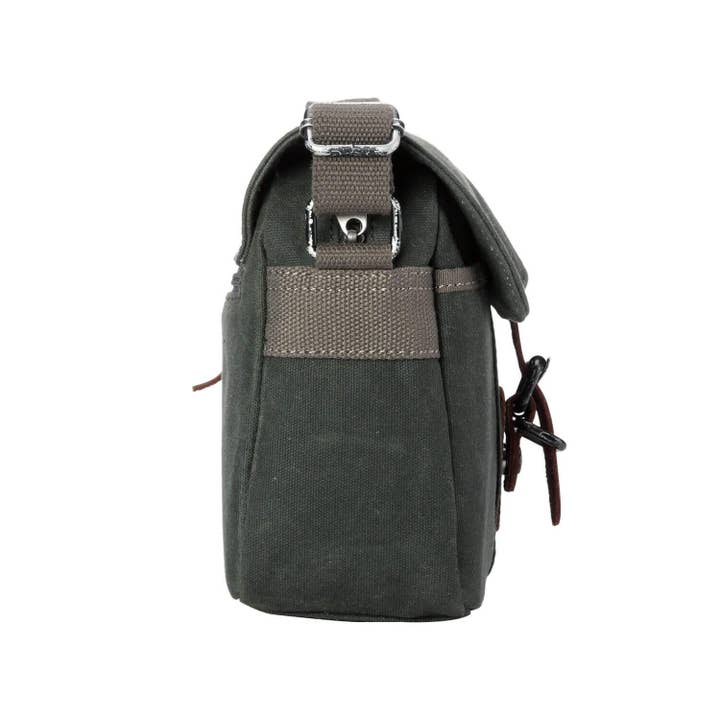 Troop London - Wholesale Crossbody Bag - Unisex - TRP0440 Troop London Heritage Canvas Leather Across body Bag