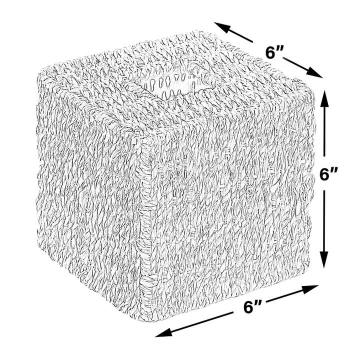 Quickway Imports – wholesale Tissue box – Natural Woven Seagrass Wicker Tissue Box Cover Holder8