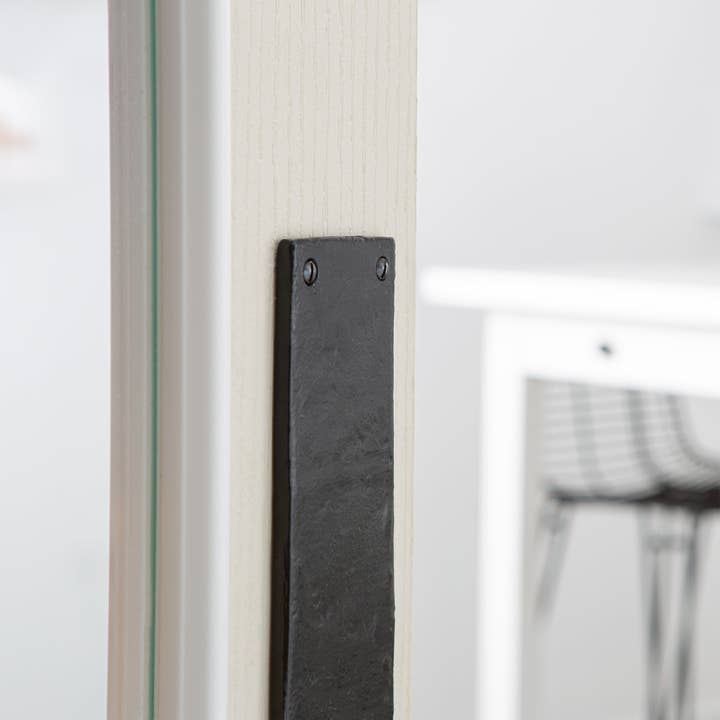 Rinkit Ltd – Engroshandel Knap/træk – Rustik Dør Skub Plade - W65mm x H295mm - Sort