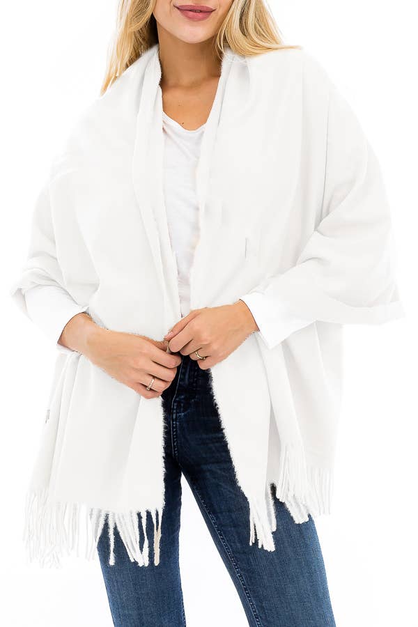 Cap Zone - Wholesale Sjaal - Dames - Oversized sjaal en omslagdoek van echt ongeverfde wol en sky cashmere30