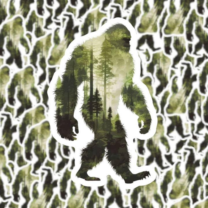 Fuzzy Loon Designs - Wholesale Sticker - Sasquatch-sticker met dubbele belichting0