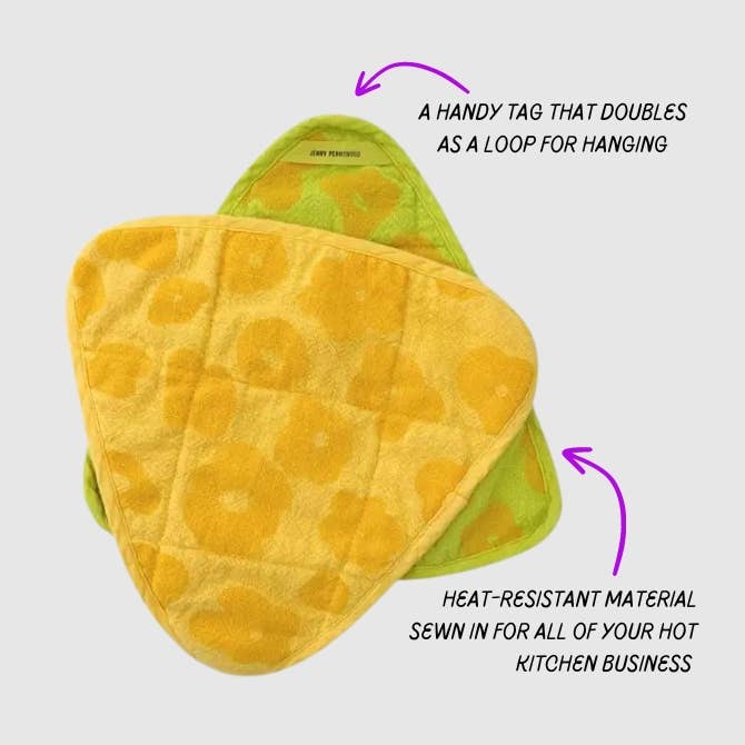 Jenny Pennywood - Wholesale Oven Mitt/Pot Holder - Round Potholder - Darby - Midnight - Tomato