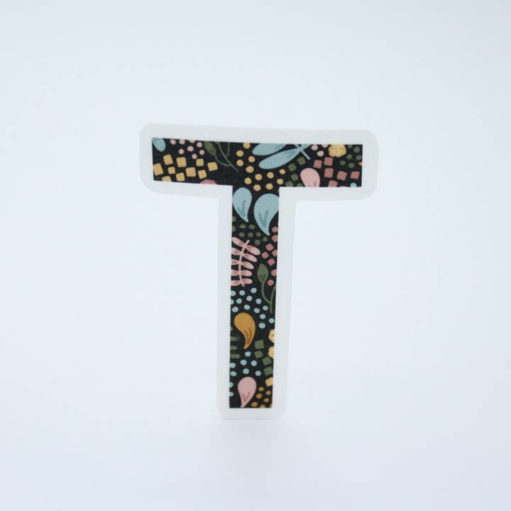 Adesivo lettera T, 2,5 x 1,7 pollici per la vendita all'ingrosso da parte di H&L Craft Co