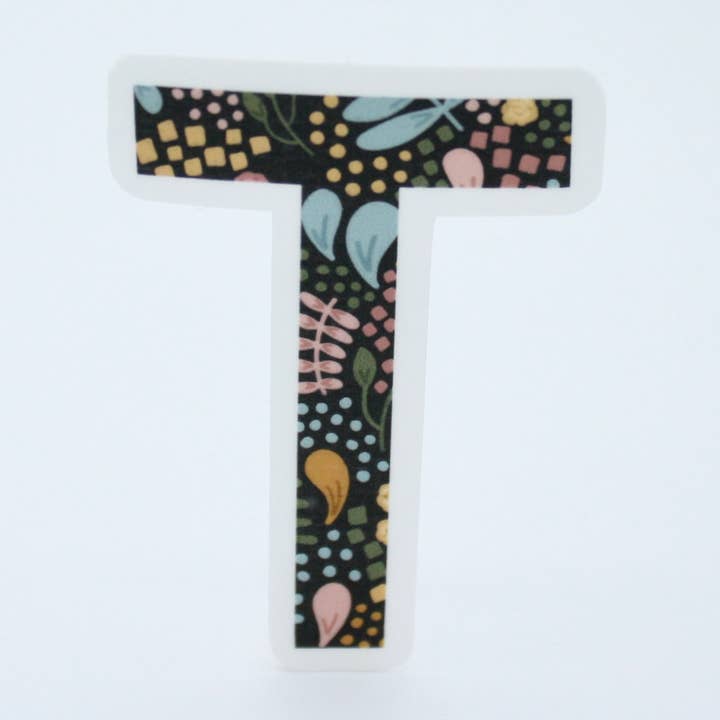Letter T Sticker, 2.5 x 1.7 inches for wholesale by H&L Craft Co