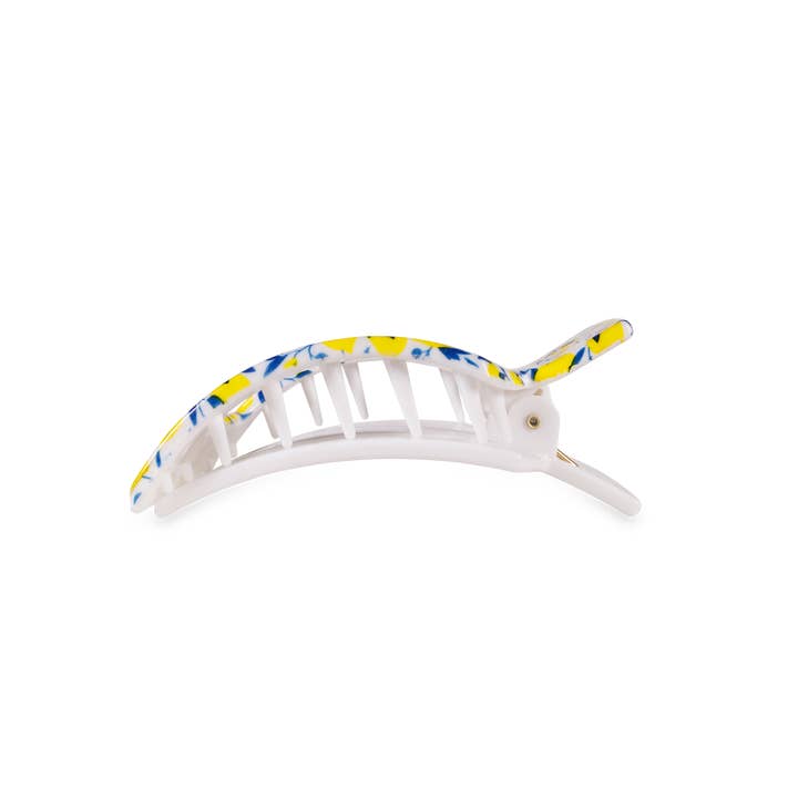 TELETIES - Wholesale Hair Clip - Women's - Flat Square Hair Clip | Medium | Limoncello