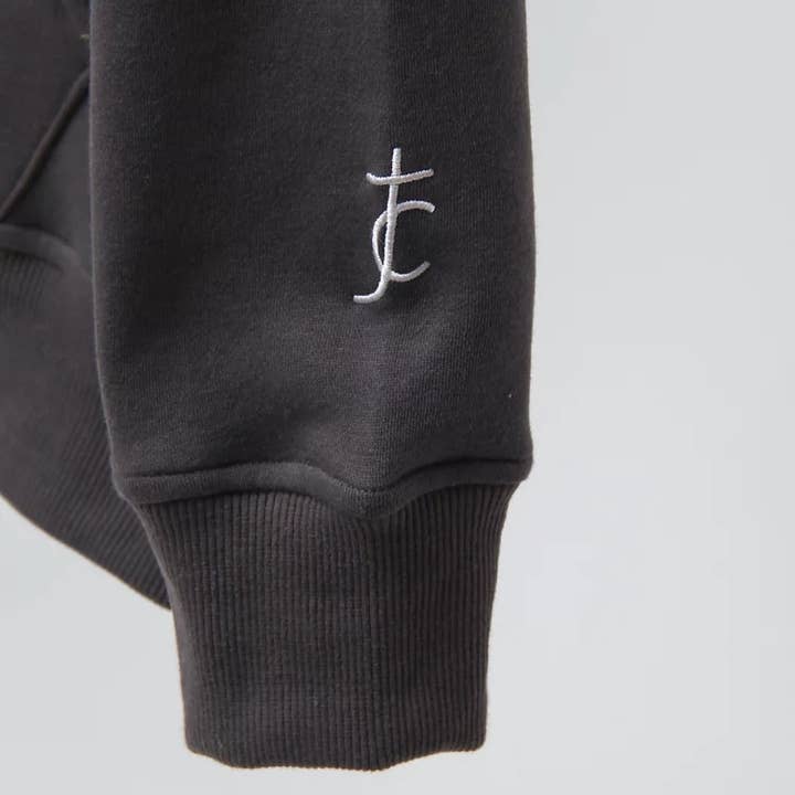 Charcoal Black Premium God of __ Hoodie for wholesale on Faire6