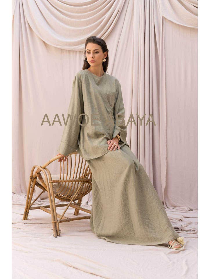 Aawoe Abaya - Wholesale Tops Set - Women's - Chic Set with Long Sleeves - 2422-EN10
