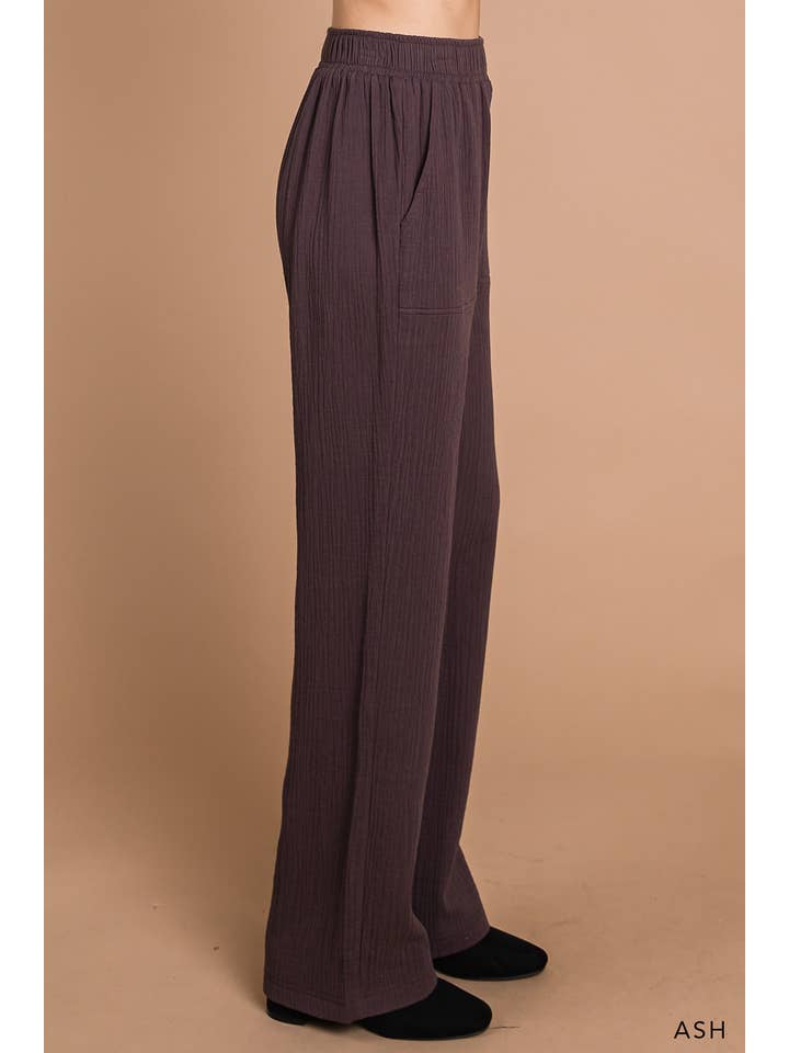 Cotton Bleu - Wholesale Pants - Women's - 80966W - Women's Cotton Gauze Wide Leg Pants5