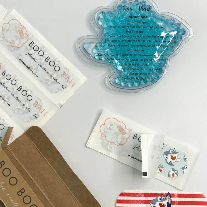Boo Boo Ball USA - Venta al por mayor Kits de primeros auxilios - Kit de recambio/Mini Boo Boo Kit - FINN SHARK