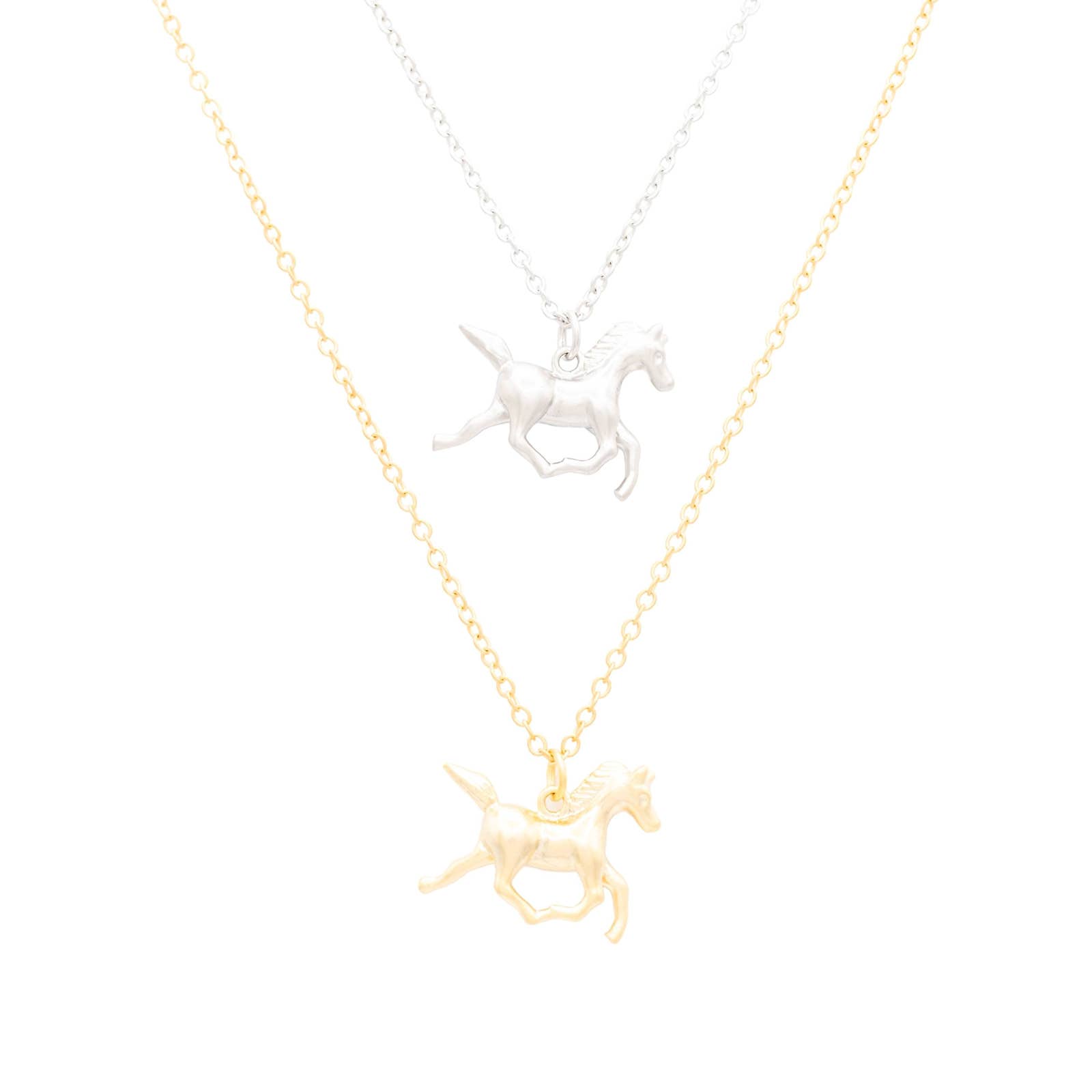 Rebecca Accessories LLC - Wholesale Pendant/Charm Necklace - Running Horse Charm Pendant Necklace Gift Giving, Animal3