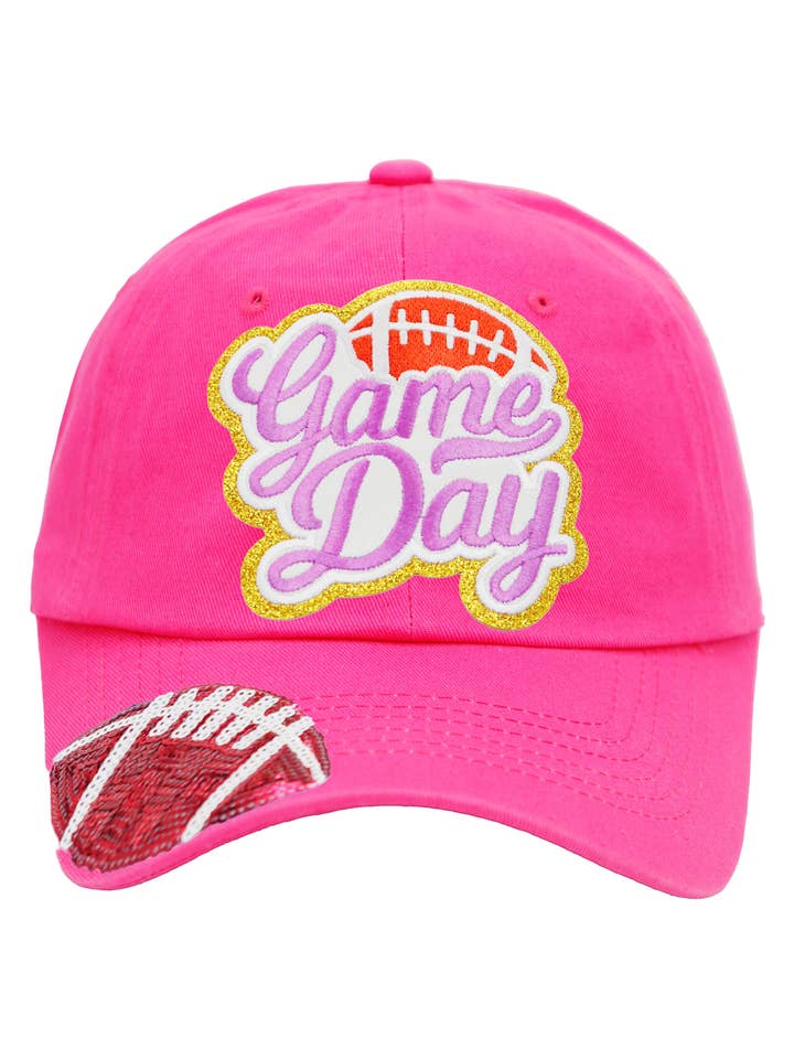 Football Gameday Patch Cotton Baseball Cap for wholesale by Cap Zone