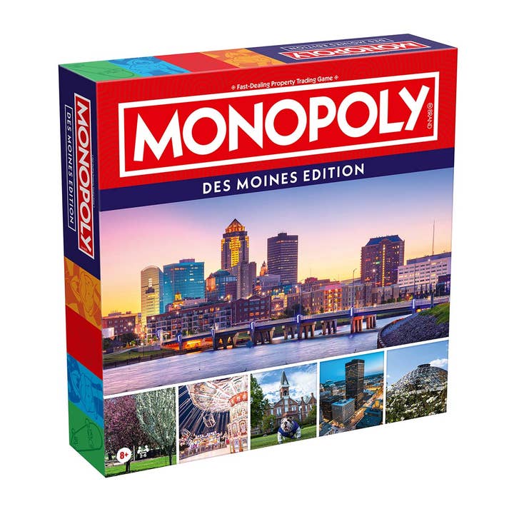 Des Moines, IA Monopoly Board Game for wholesale by Top Trumps USA, Inc.