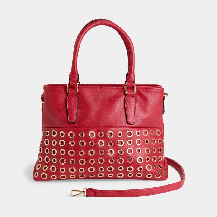 Amabel Double Compartment Grommet Tote - Valentine's Day for wholesale by COCO + CARMEN