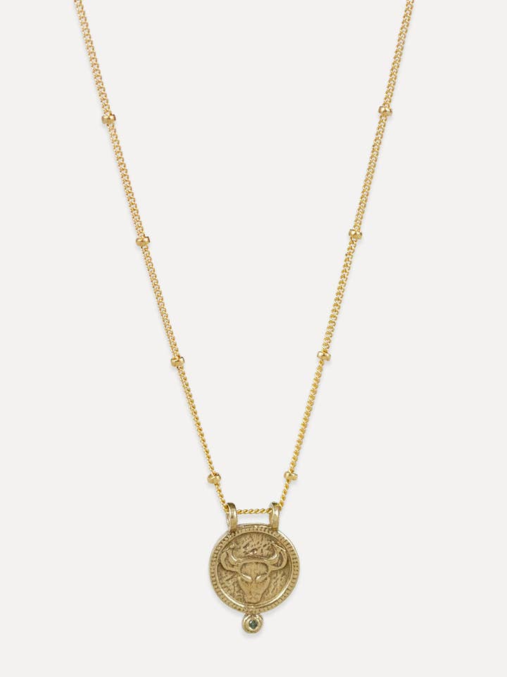 Zodiac Necklace - taurus "earthy & romantic" for wholesale by Lulu Designs