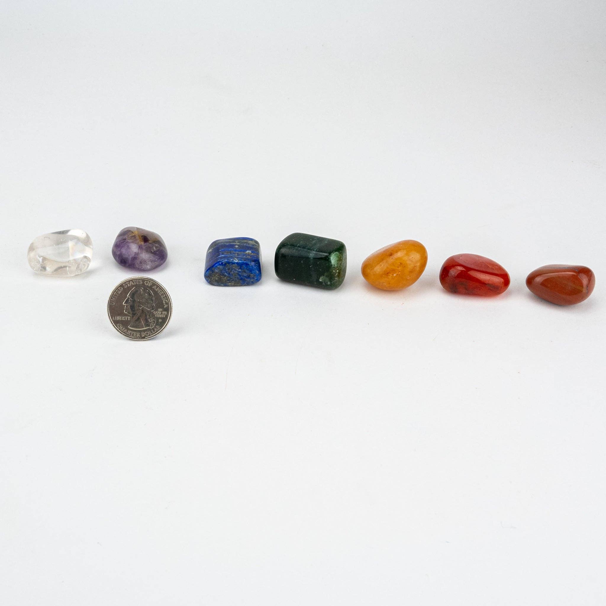 Pelham Grayson Rose - Wholesale Spiritual stone/crystal - Boxed Tumbled Chakra Set1