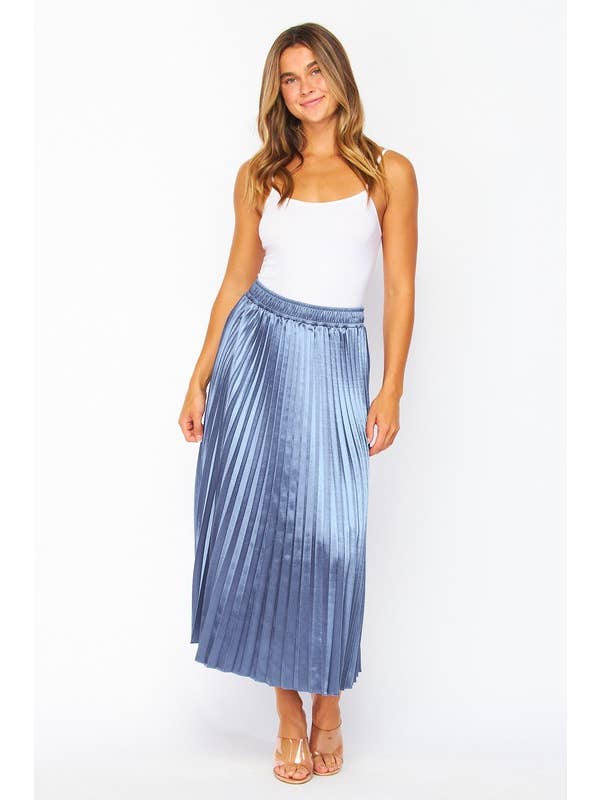 Boswell - Wholesale Skirt - Women's - Satin Pleated Skirts2