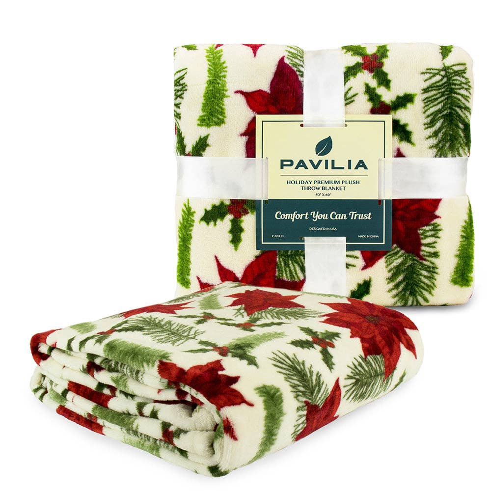 Pavilia – wholesale Prydnadsfilt – Pavilia julfleecefilt med säsongsmotiv15