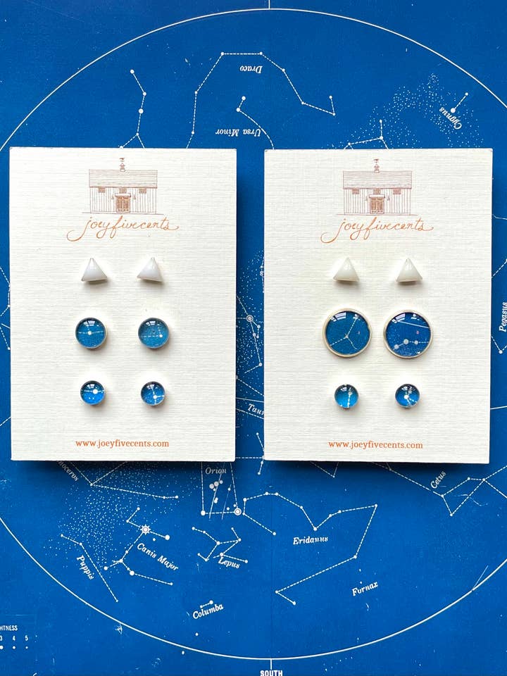 Stud trio sæt - himmelsk nattehimmel, stjerner, astronomipakke for engroshandel hos joeyfivecents